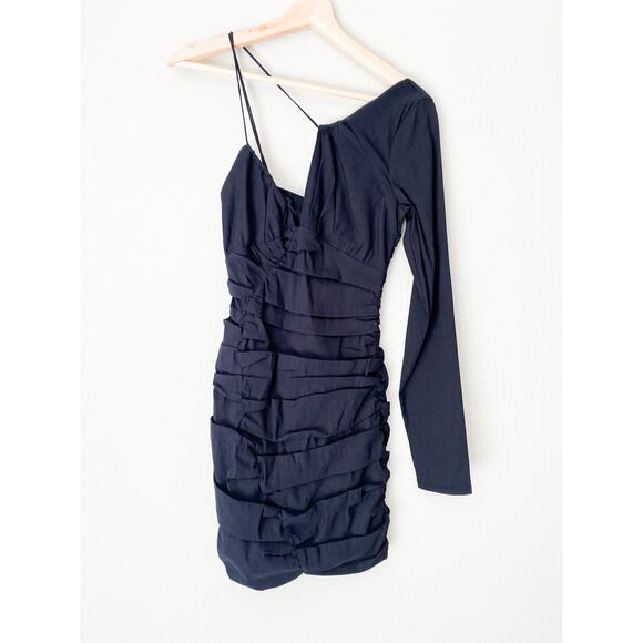 Zara Draped Asymmetric Dress - Picture 6 of 9